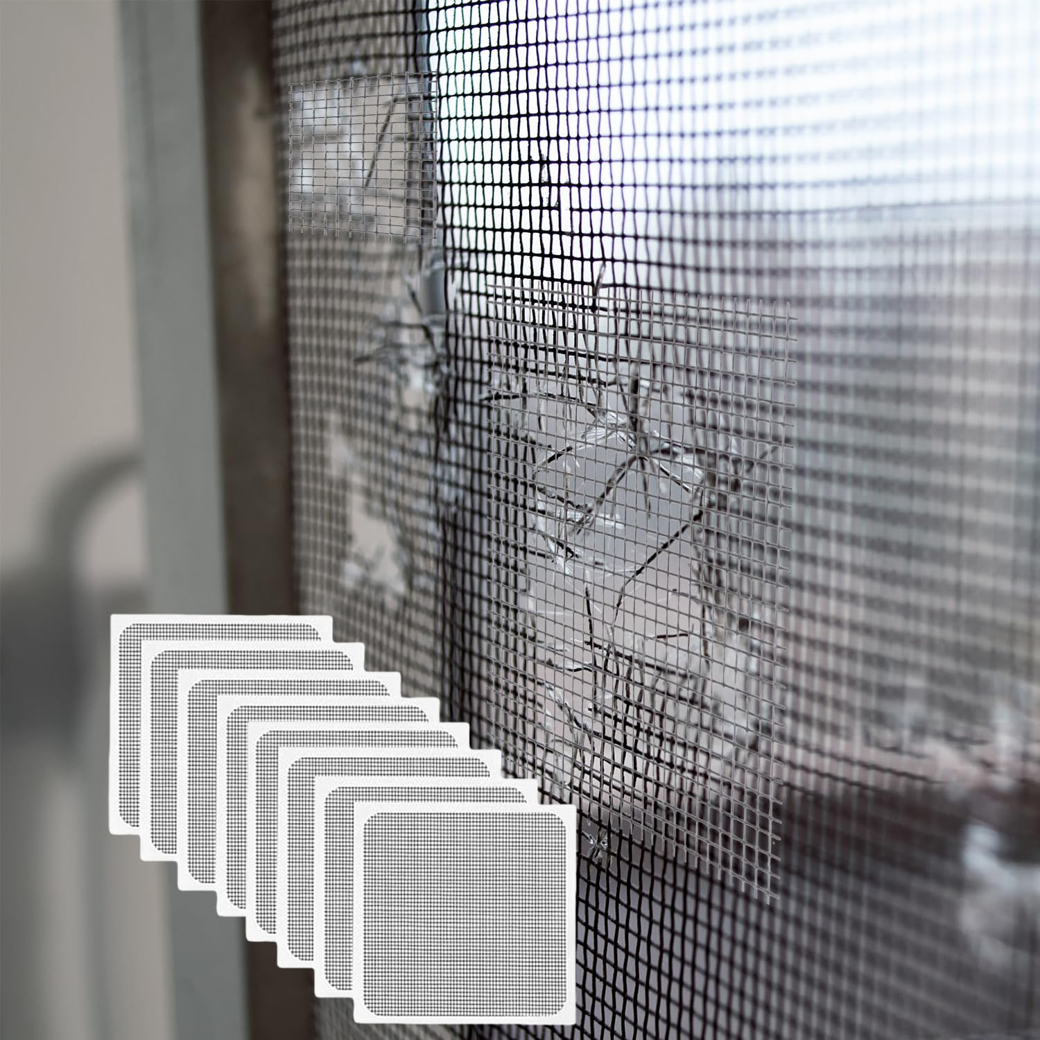 10 Pcs Window Screen Repair Patch Self Adhesive Mesh Door Window Patio Repairs E