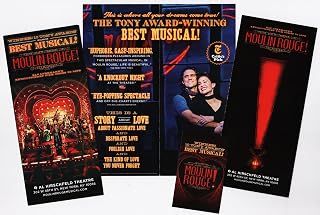 Aaron Tveit "MOULIN ROUGE" Karen Olivo/Danny Burstein/Ricky Rojas/Baz Luhrmann 2021 Broadway Musical Set of (3) Advertising Flyers