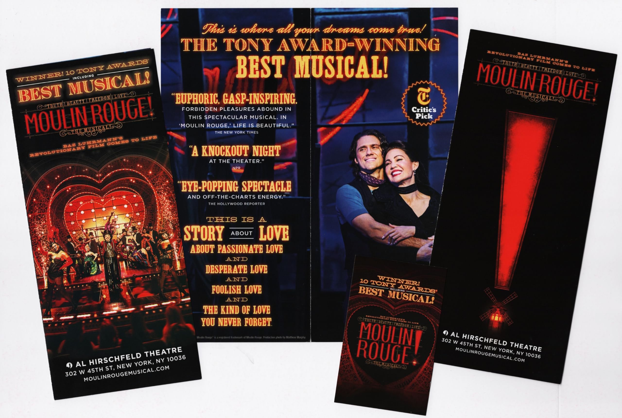 Aaron Tveit "MOULIN ROUGE" Karen Olivo/Danny Burstein/Ricky Rojas/Baz Luhrmann 2