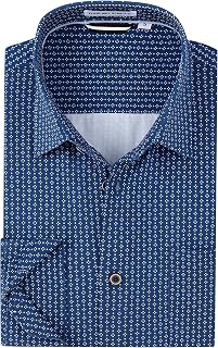 Alex Vando Mens Printed Dress Shirts Long Sleeve Regular Fit Button Down Shirt