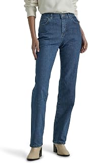 Lee Women's Denim Trousers, Solid Premium Light Blue