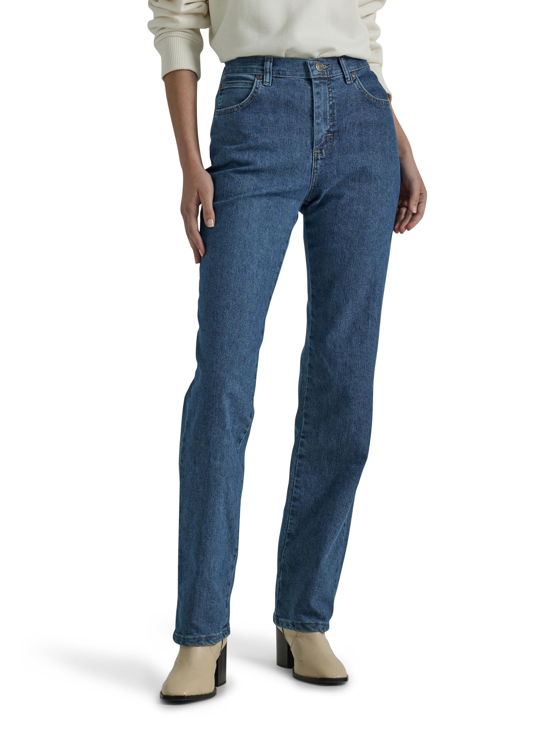 Lee Women's Denim Trousers, Solid Premium Light Blue