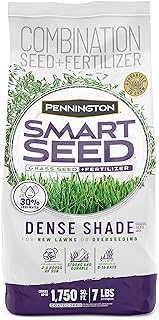 Pennington Smart Seed Dense Shade Mix Grass Seeds for Lawn, 7 Lb | Tall Fescue, Perennial Ryegrass, Kentucky Bluegrass, Lawn Grass Seed for Shade and Hard to Grow Areas, 2 to 6 Hours Sunlight