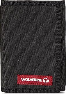 Wolverine Mens Bifold Wallet | RFID Protection | ID Window | Card Slots | Bill Pocket | Durable | Leather | Canvas
