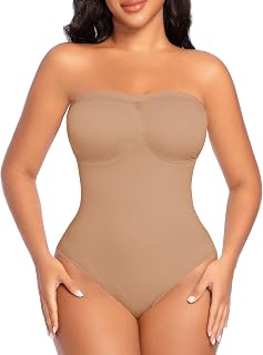 Werena Women Strapless Bodysuit Tummy Control Shapewear