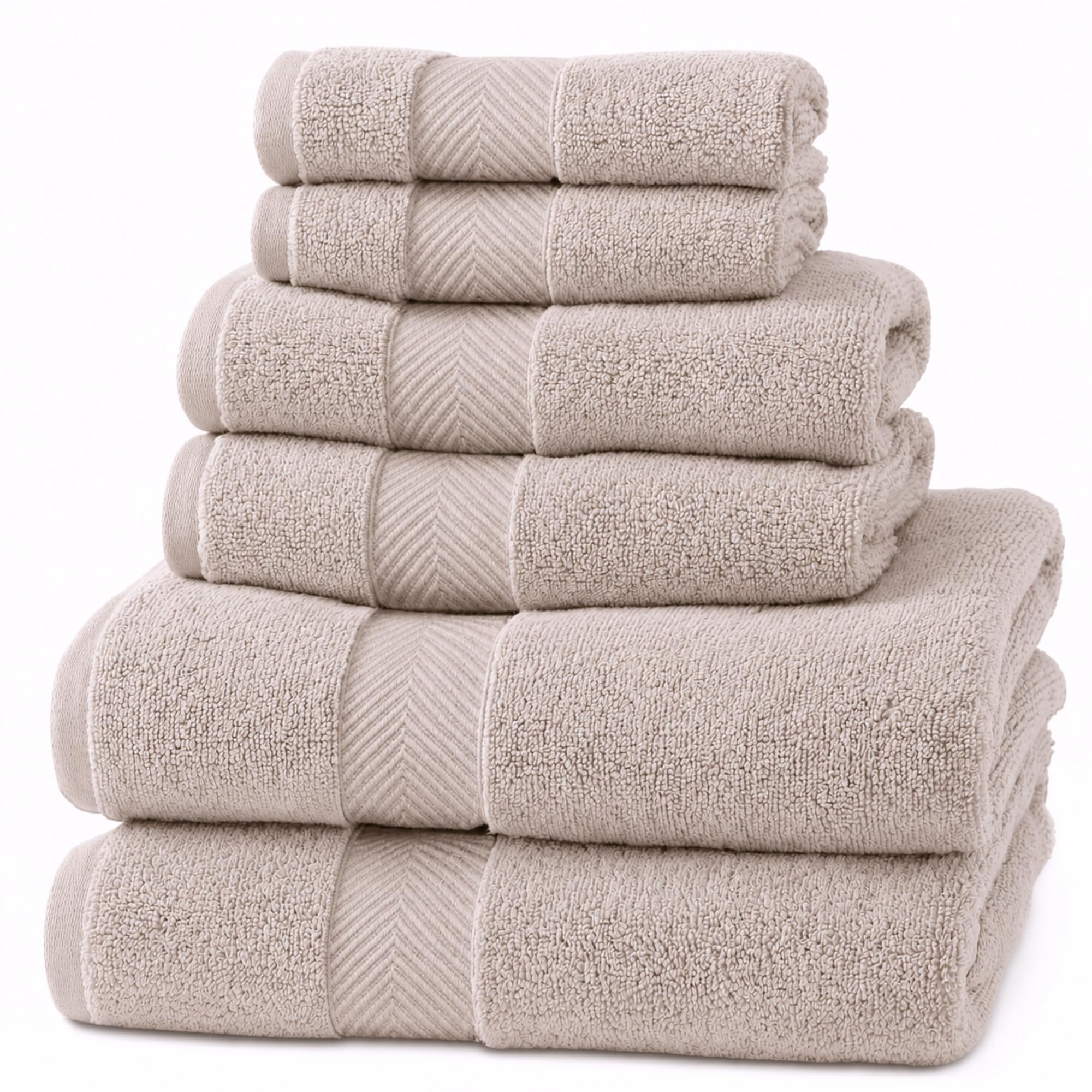 Viscose from Bamboo Bath Towels Set of 6 - Extra Plush 700 GSM Quick Dry Cotton 