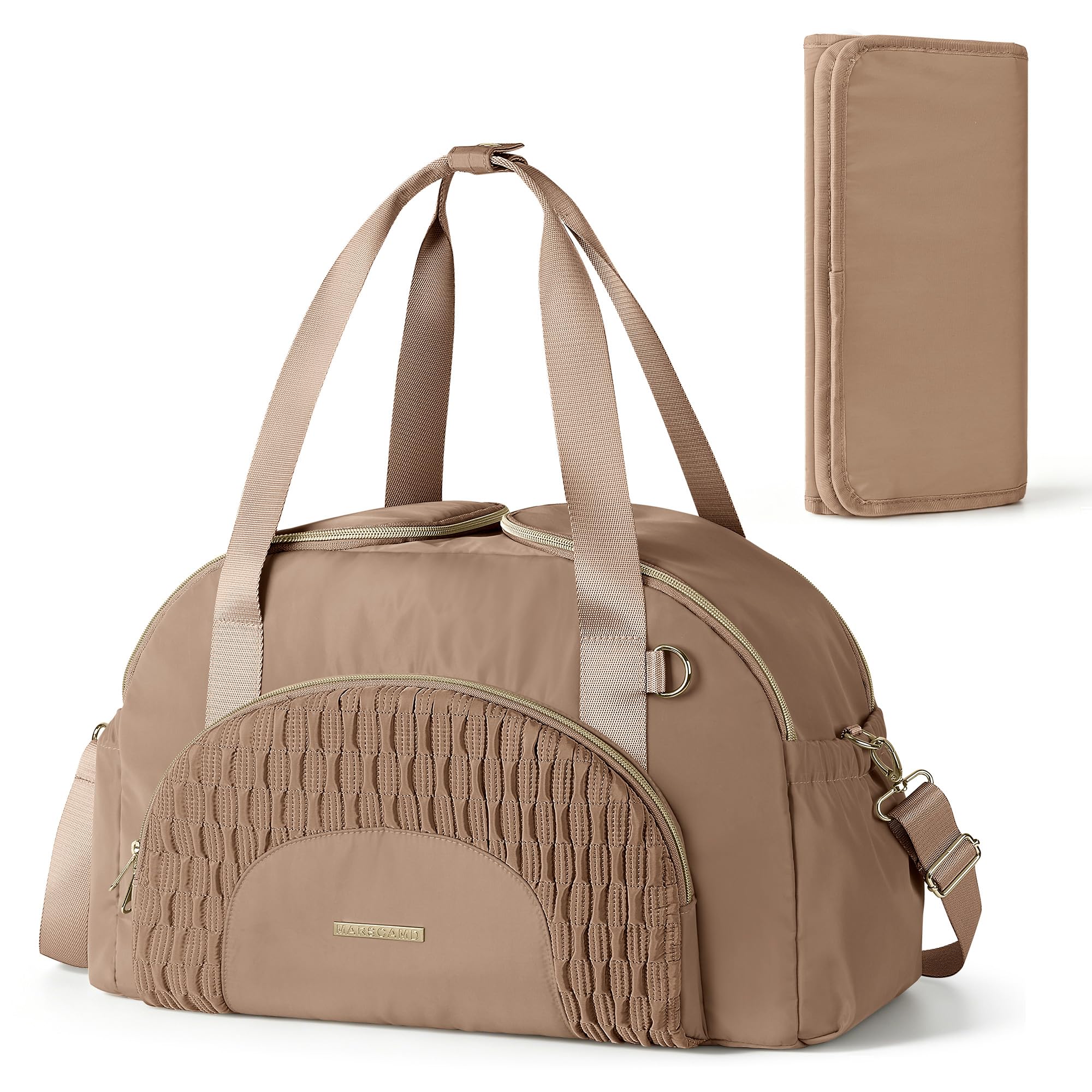 Marscamd Diaper Bag Tote with Changing Pad, Large Crossbody Diaper Bags for Trav