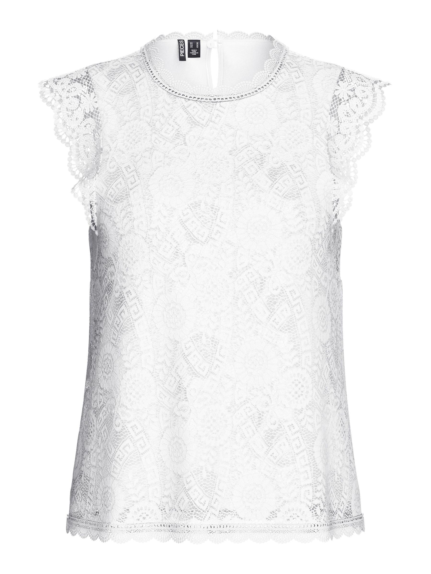PIECES Sleeveless Top PCOLLINE Lace