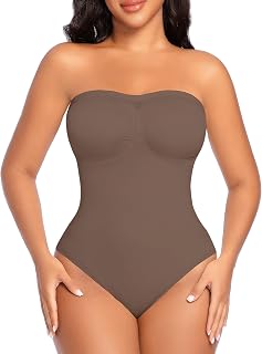 Werena Women Strapless Bodysuit Tummy Control Shapewear