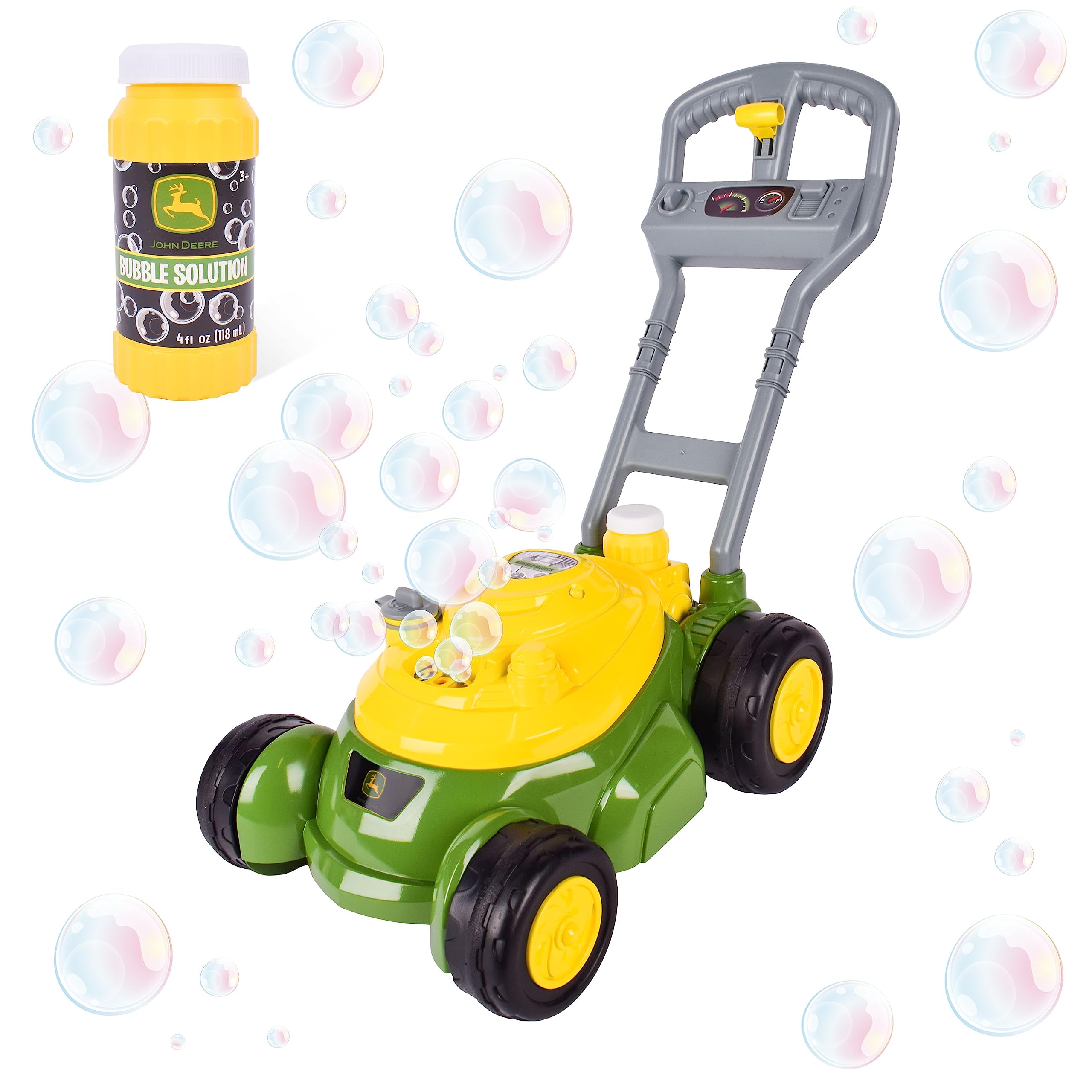 John Deere Bubble Lawn Mower for Toddlers, Bubble Blowing Machines, Indoor and O