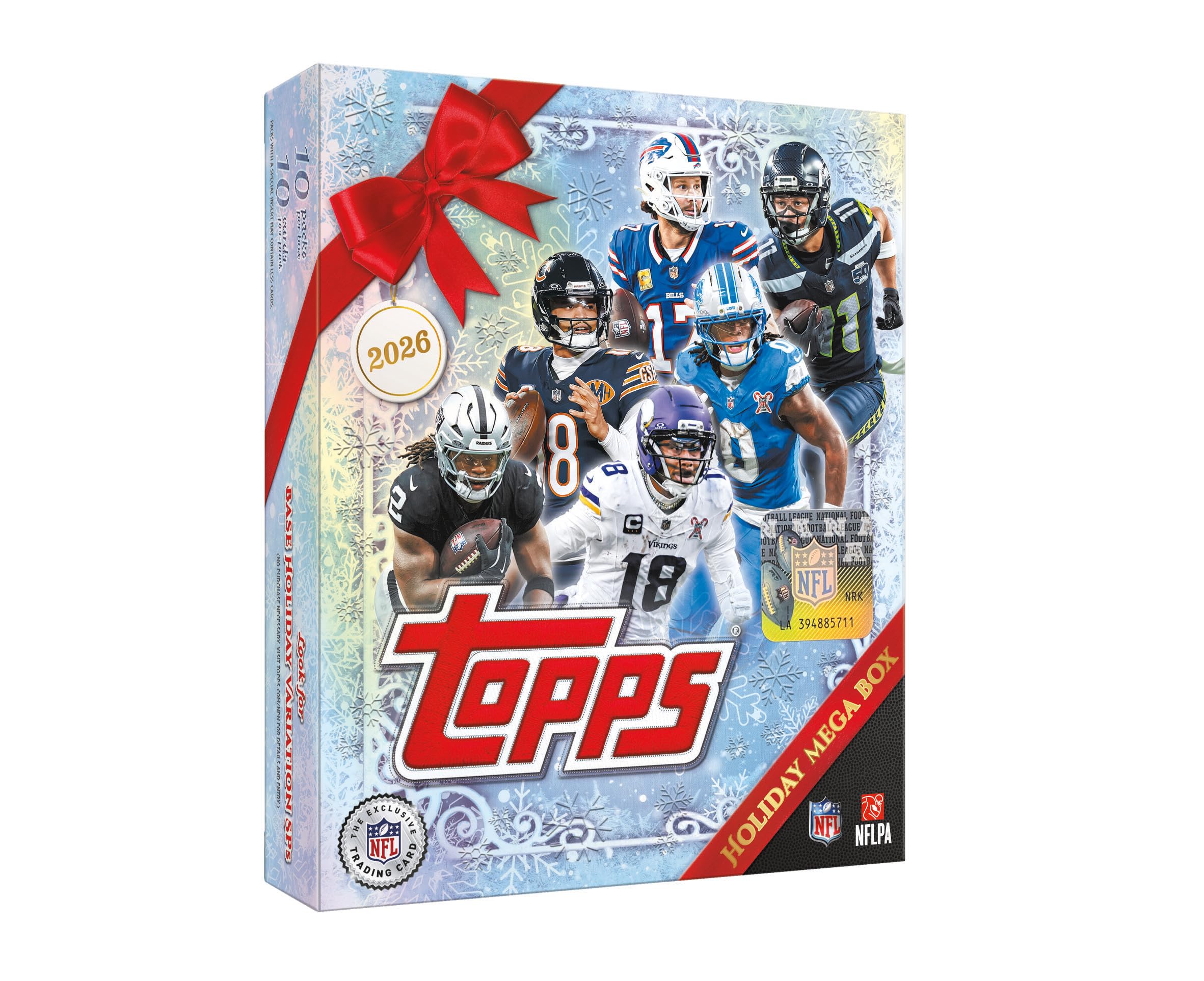 2026 Topps NFL Holiday Football - Factory Sealed - Mega Box