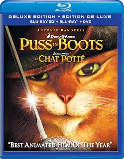 Puss in Boots - Le chat potté [Blu-ray 3D + Blu-ray + DVD + Digital Copy]