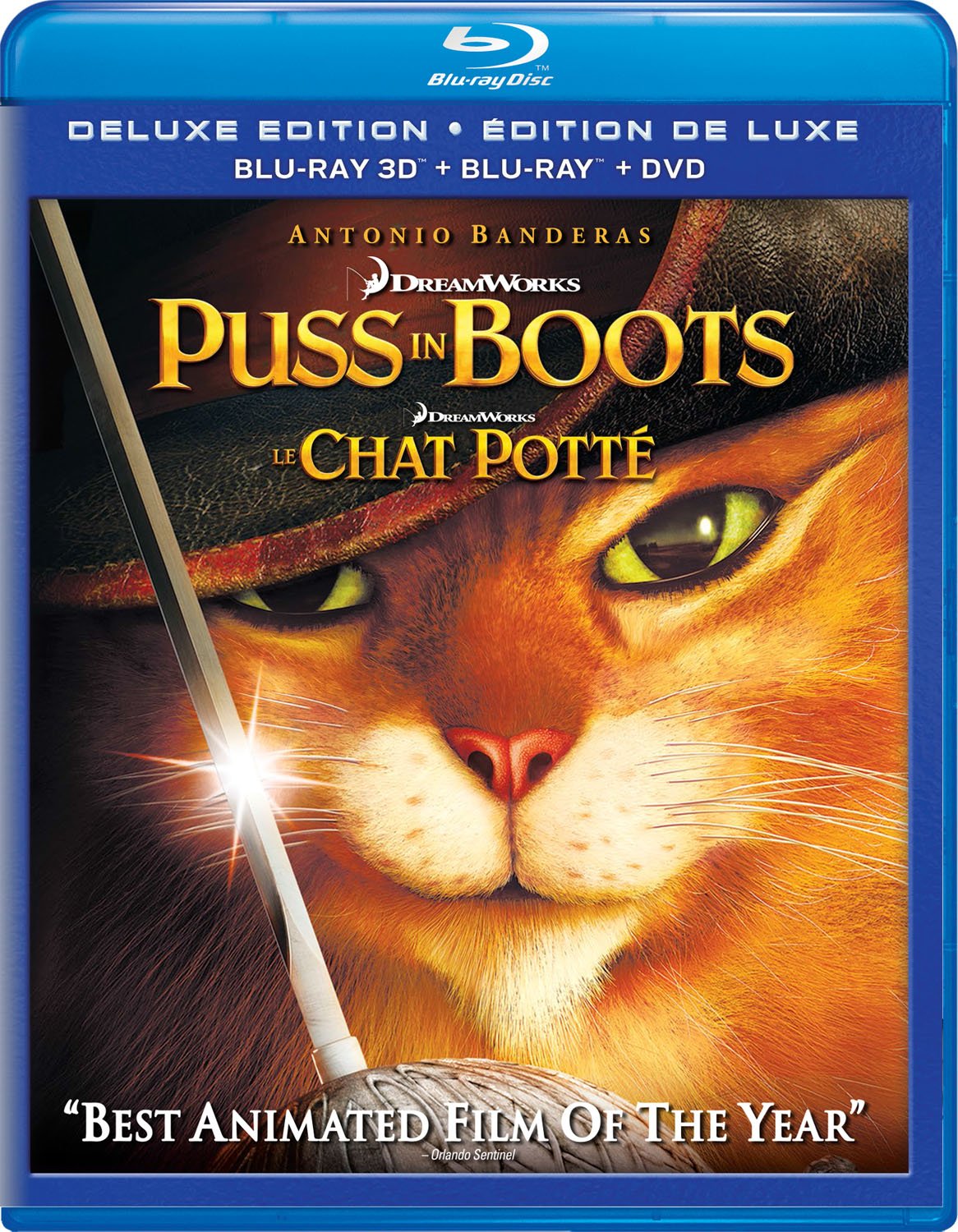 Puss in Boots - Le chat potté [Blu-ray 3D + Blu-ray + DVD + Digital Copy]