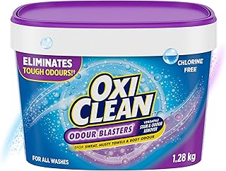 OxiClean Odour Blasters Laundry Stain Remover Powder, 1.28 kg | Color-safe stain remover powder for sweat stains, pet odors, smelly socks, and laundry odors; chlorine bleach-free