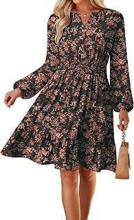 GRACE KARIN Women's V-Neck A-Line Knee Length Dress with Pockets