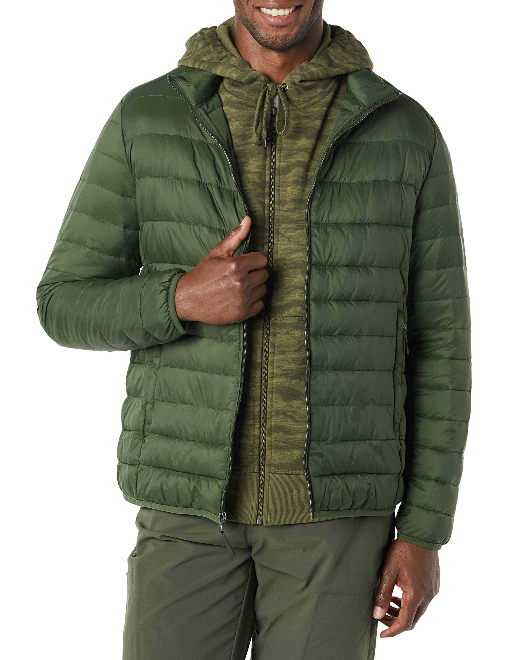 Amazon Essentials Men's Packable Lightweight Water-Resistant Puffer Jacket (Avai