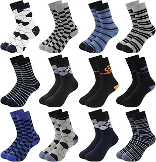 Uizuooy Boys Girls Socks Sports Football Socks Cotton Unisex Colorful Compression Socks Tennis Socks Breathable 12 Pairs