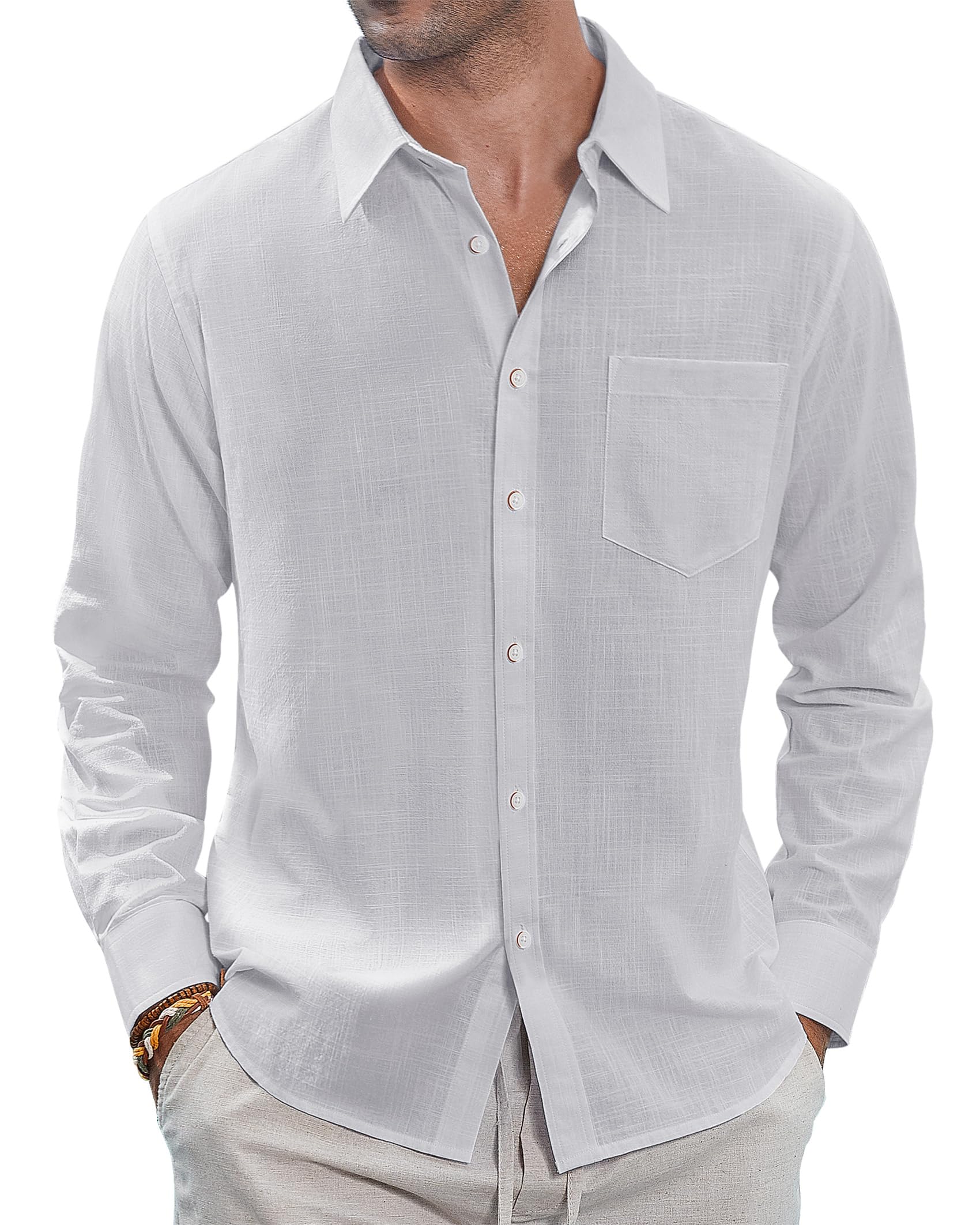 J.Ver Men's Pijama Button Down Shirt