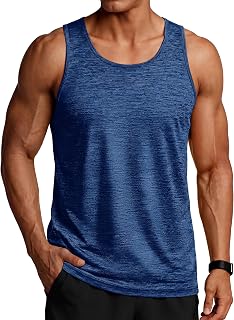 TACVASEN Men's Tank Tops Quick Dry Sleeveless Workout Muscle Shirt Athletic Bodybuilding Gym Performance Tee Shirts