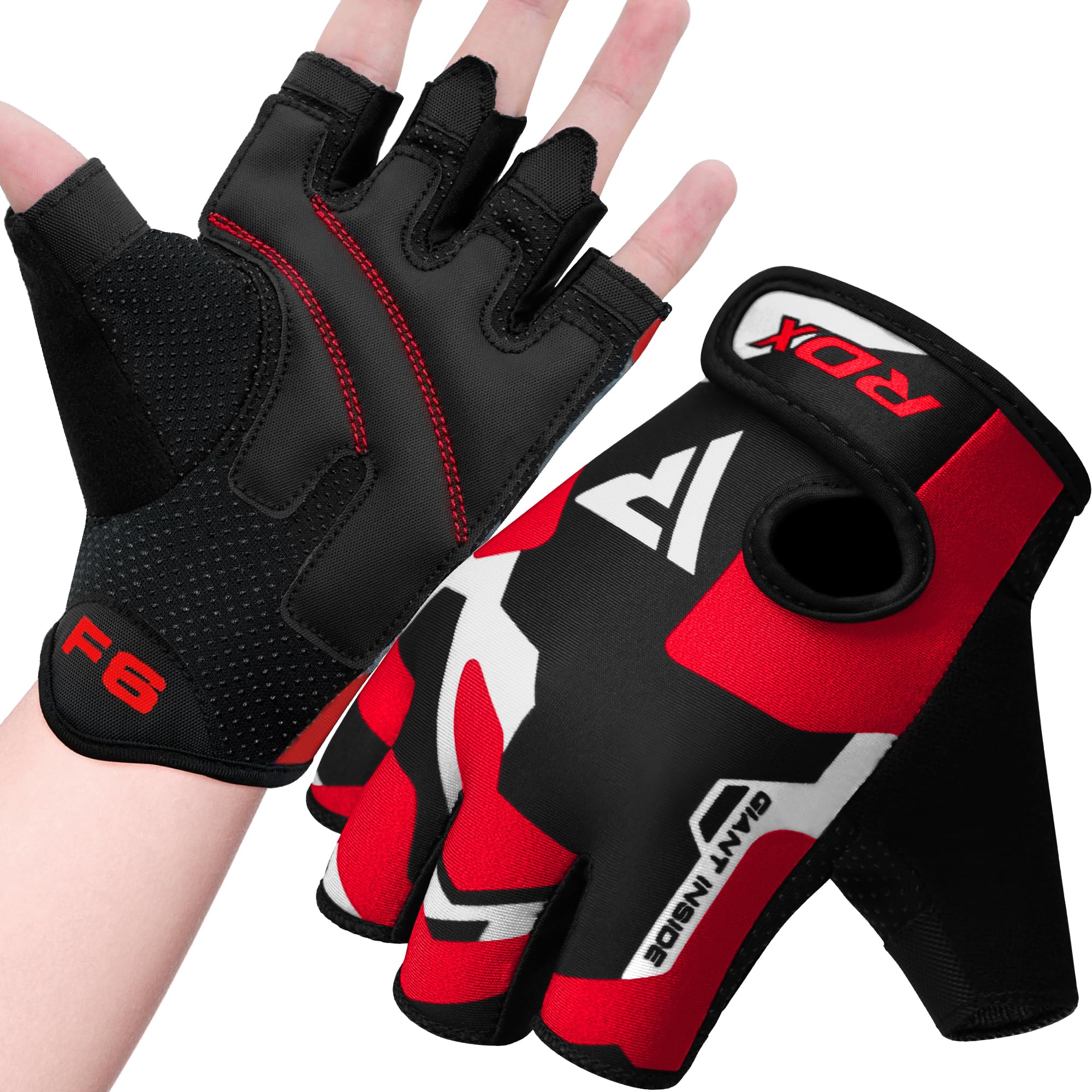 RDX Weight Lifting Gloves Gym Fitness Workout, Anti Slip Padded Palm Protection 
