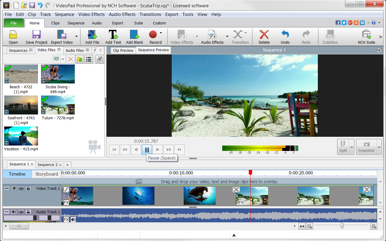 VideoPad Video Editor - Create Professional Videos with Transitions and Effects 