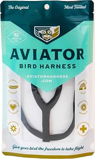 The AVIATOR Pet Bird Harness and Leash: X-Small Black