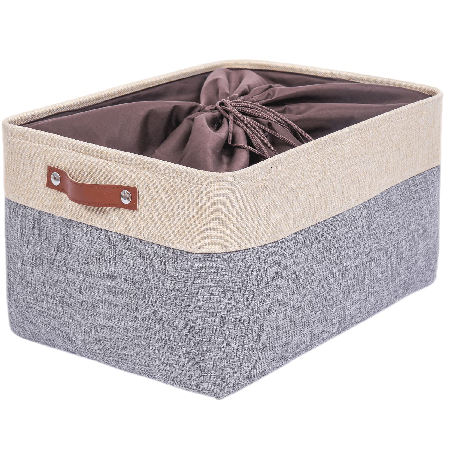Mangata Fabric Storage Boxes, Thickened Canvas Storage Baskets with Handle for S
