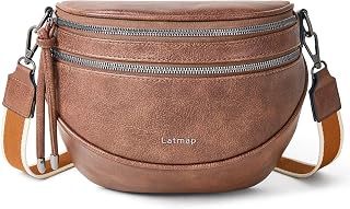 LATMAP Crossbody Sling Bags For Women Bum Purses Handbags Go Free Cross Body Fanny Packs For Woman Mon Shoulder Bag Gifts Brown