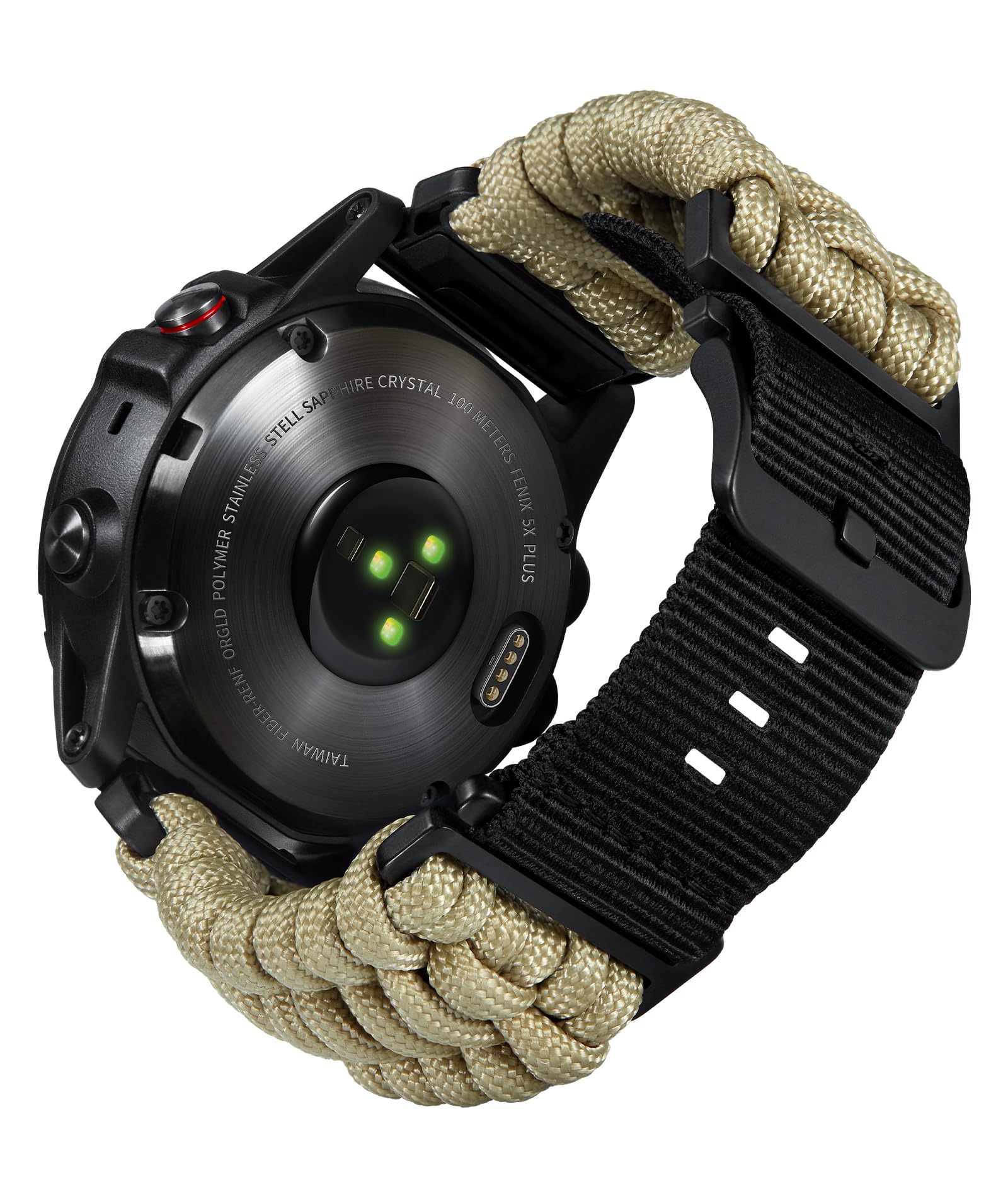 BINLUN Compatible with Garmin Strap 20 mm 22 mm 26 mm, Braided Nylon Paracord St