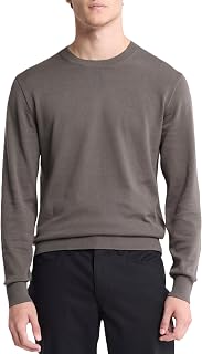 Calvin Klein Supima Cotton Solid Monogram Logo Sweater Men (Pack of 1)