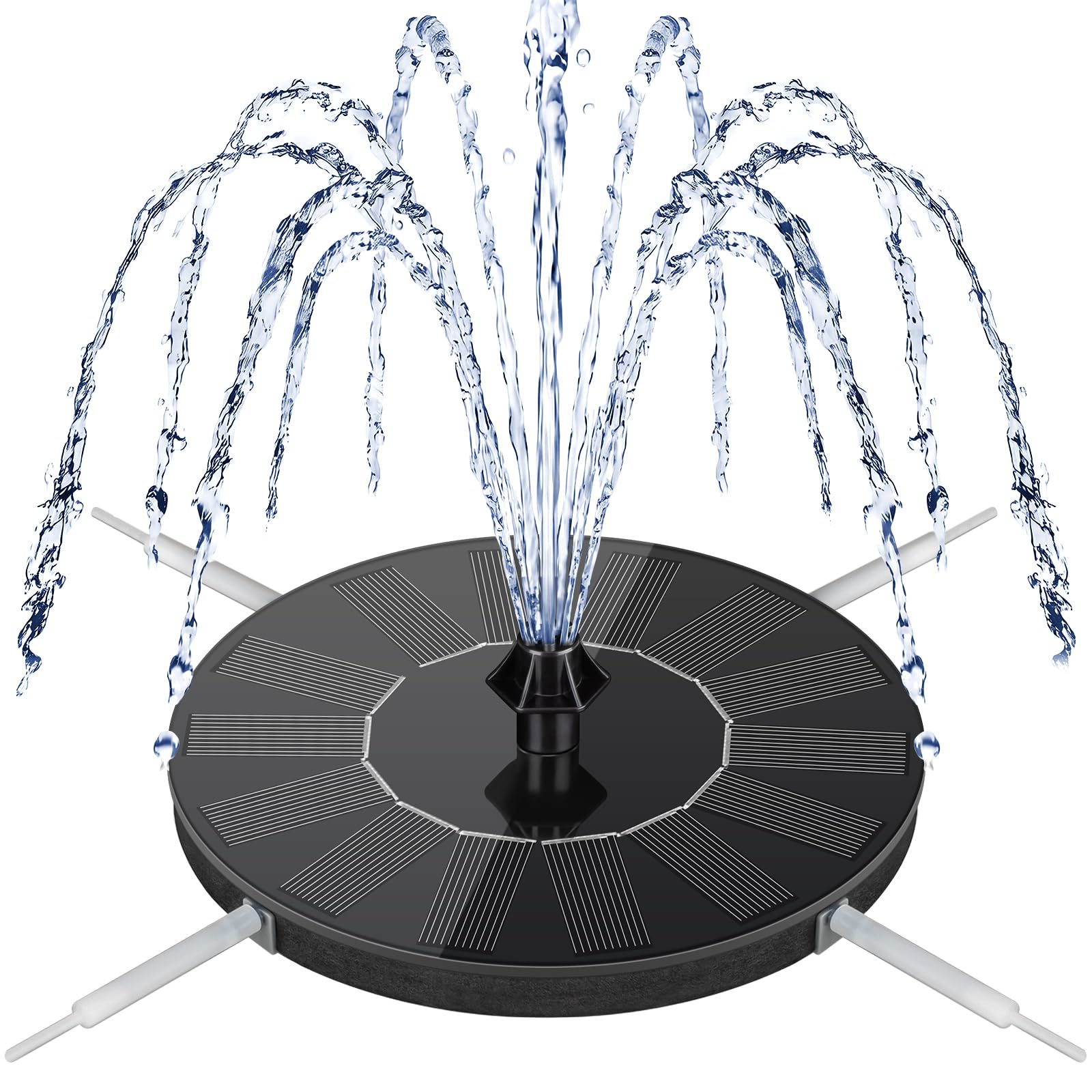 Mademax Solar Bird Bath Fountains, Upgrade 1.4W Solar Fountain Pump with 8 Nozzl