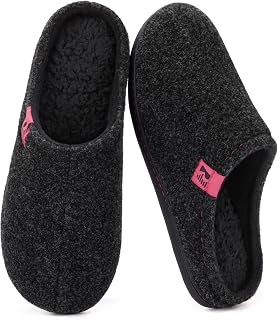 RockDove Ladies Felt Clog Style Slippers Heavy Duty Non-Slip