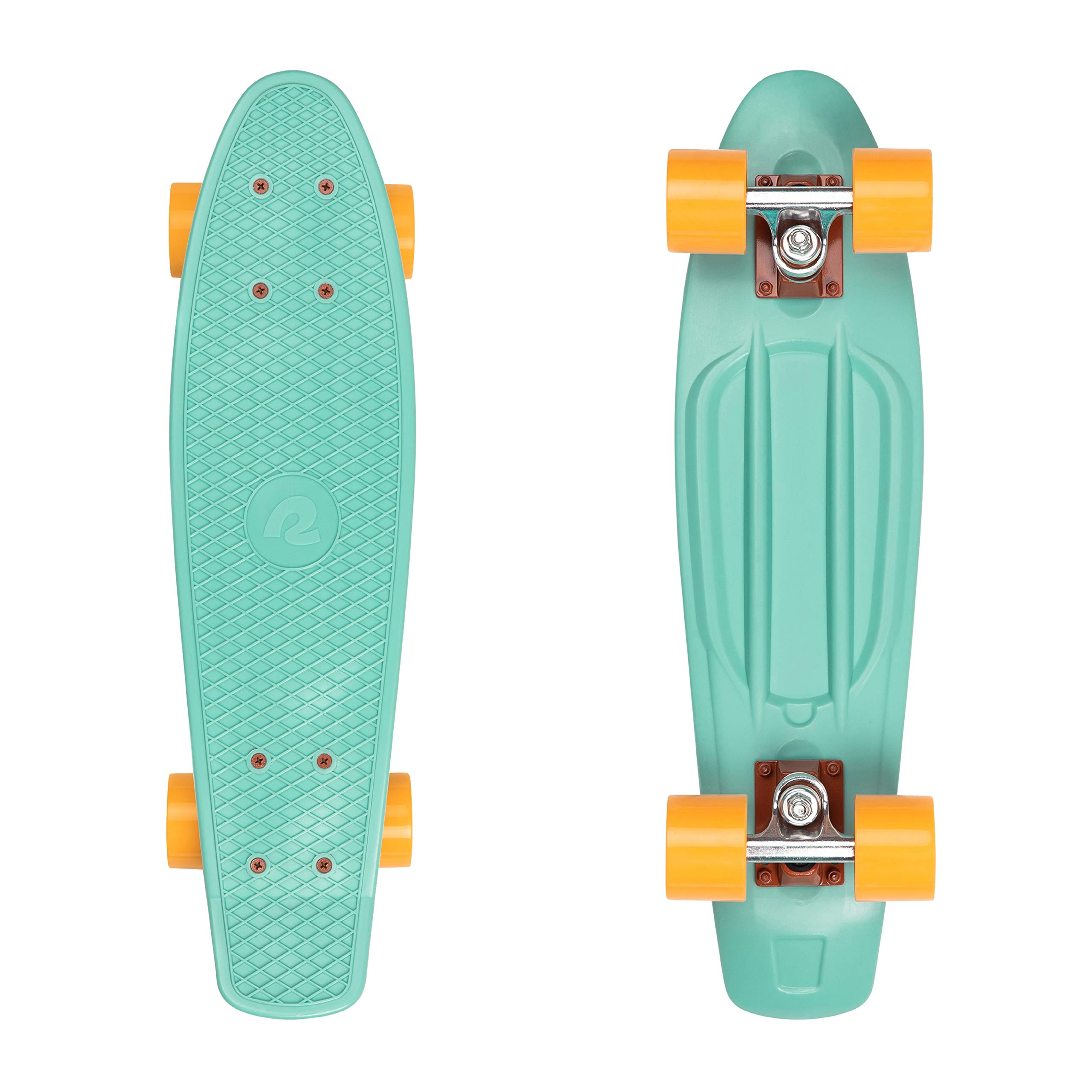 Retrospec Quip Mini Cruiser Skateboard 22.5" Classic Retro Plastic Cruiser Compl