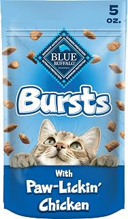 Blue Buffalo Bursts Chicken Crunchy & Creamy Cat Treats, 5 oz | Real Chicken First, Crunchy Shell with Creamy Center, No Poultry By-Product, Corn, Wheat, or Soy