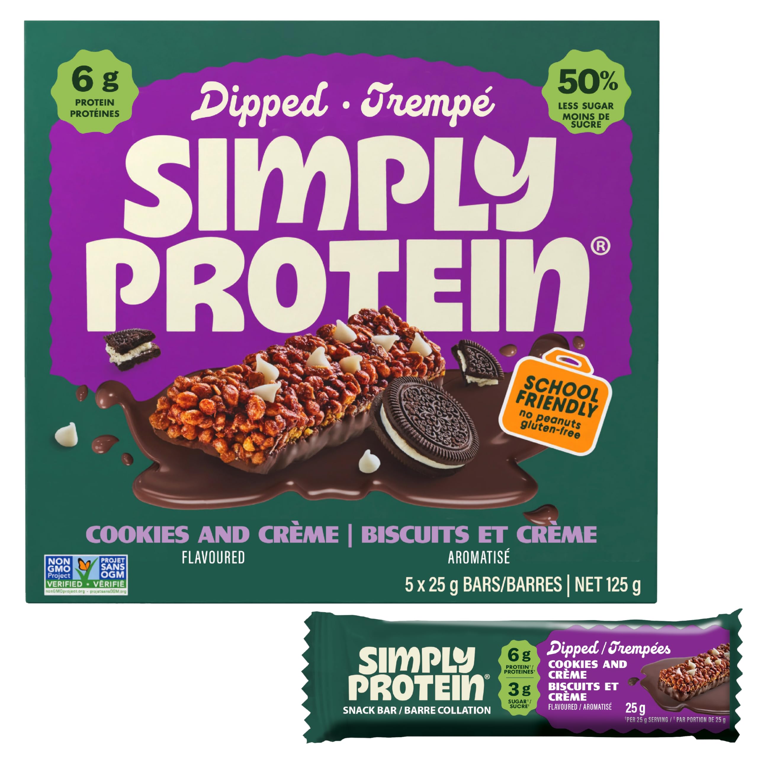 SimplyProtein Dipped Cookies and Cream 5ct