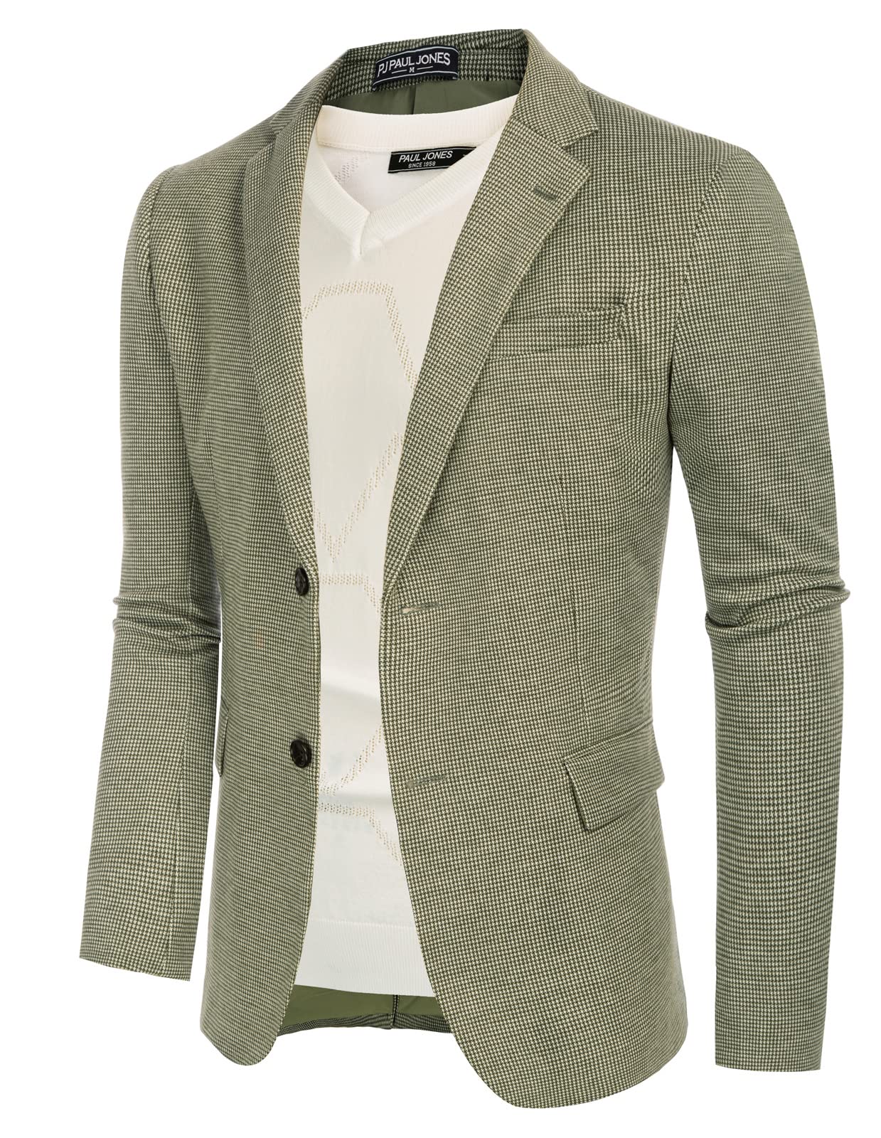 PJ PAUL JONES Men's Casual Knit Sport Coat Lightweight Blazer Jacket