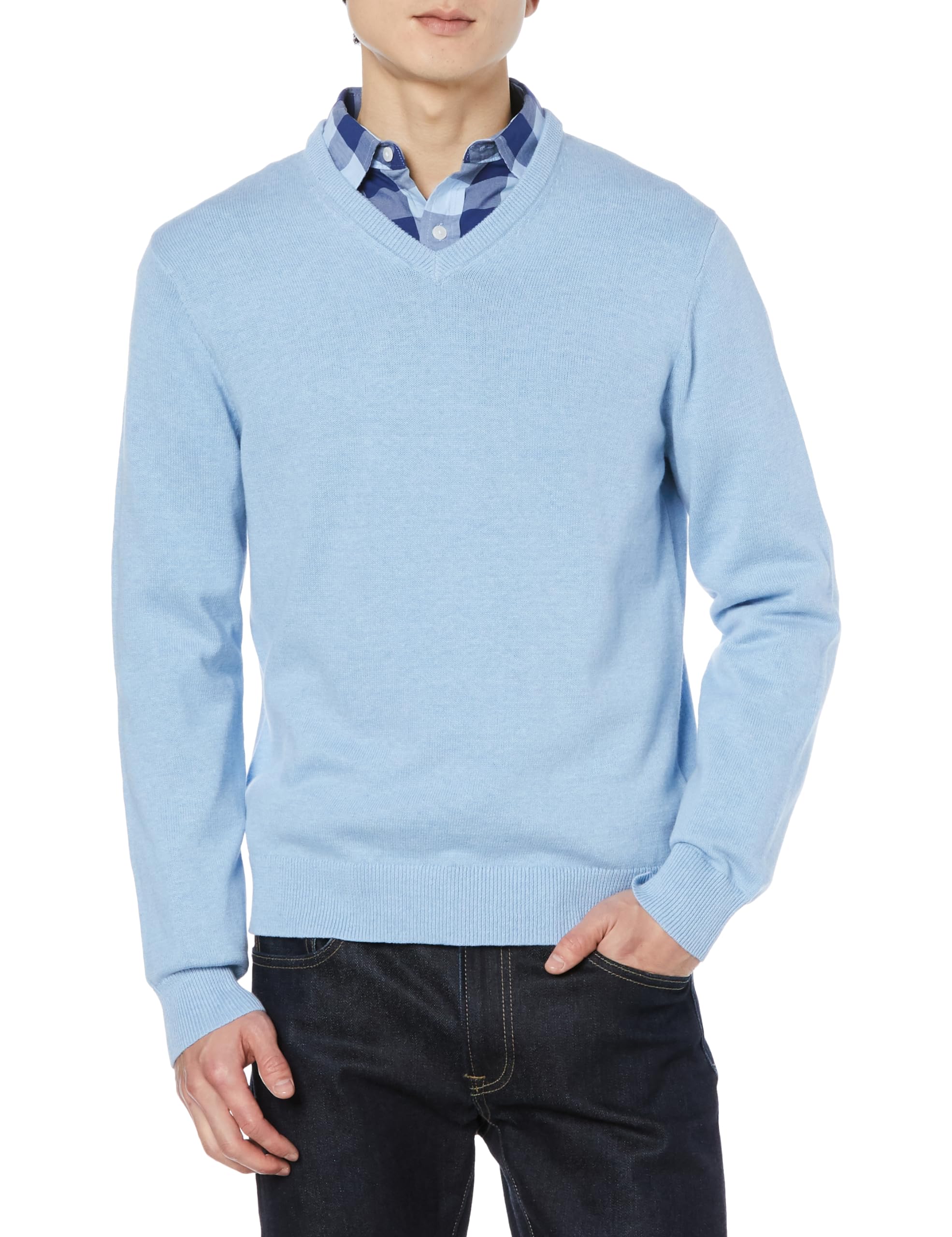 Amazon Essentials Men's V-Neck Sweater (Available in Plus Sizes and Long Lengths
