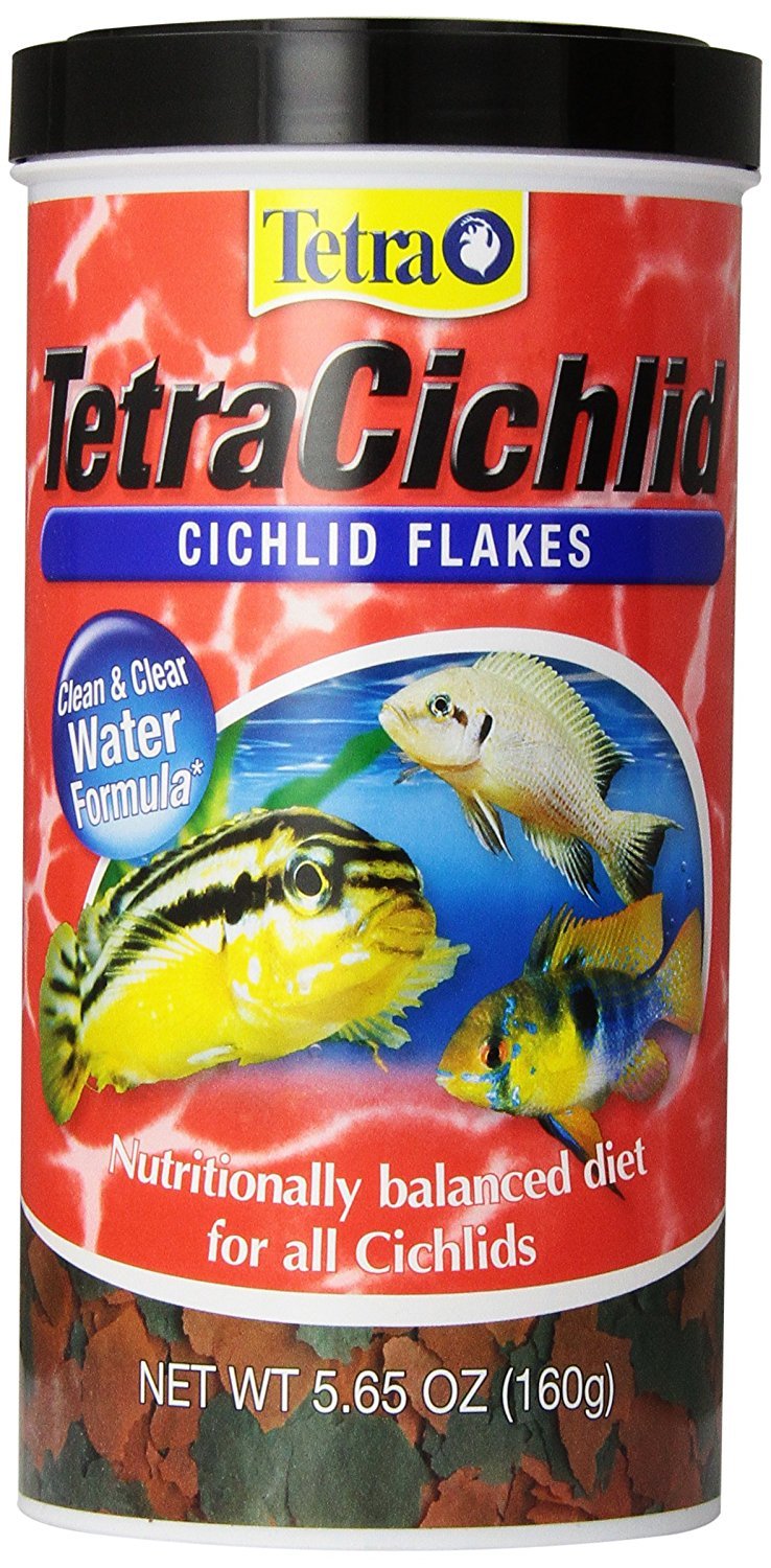 Tetra Cichlid Crisps Fish Food, 5.65 oz | Daily Diet For Top & Mid-Water Cichlid