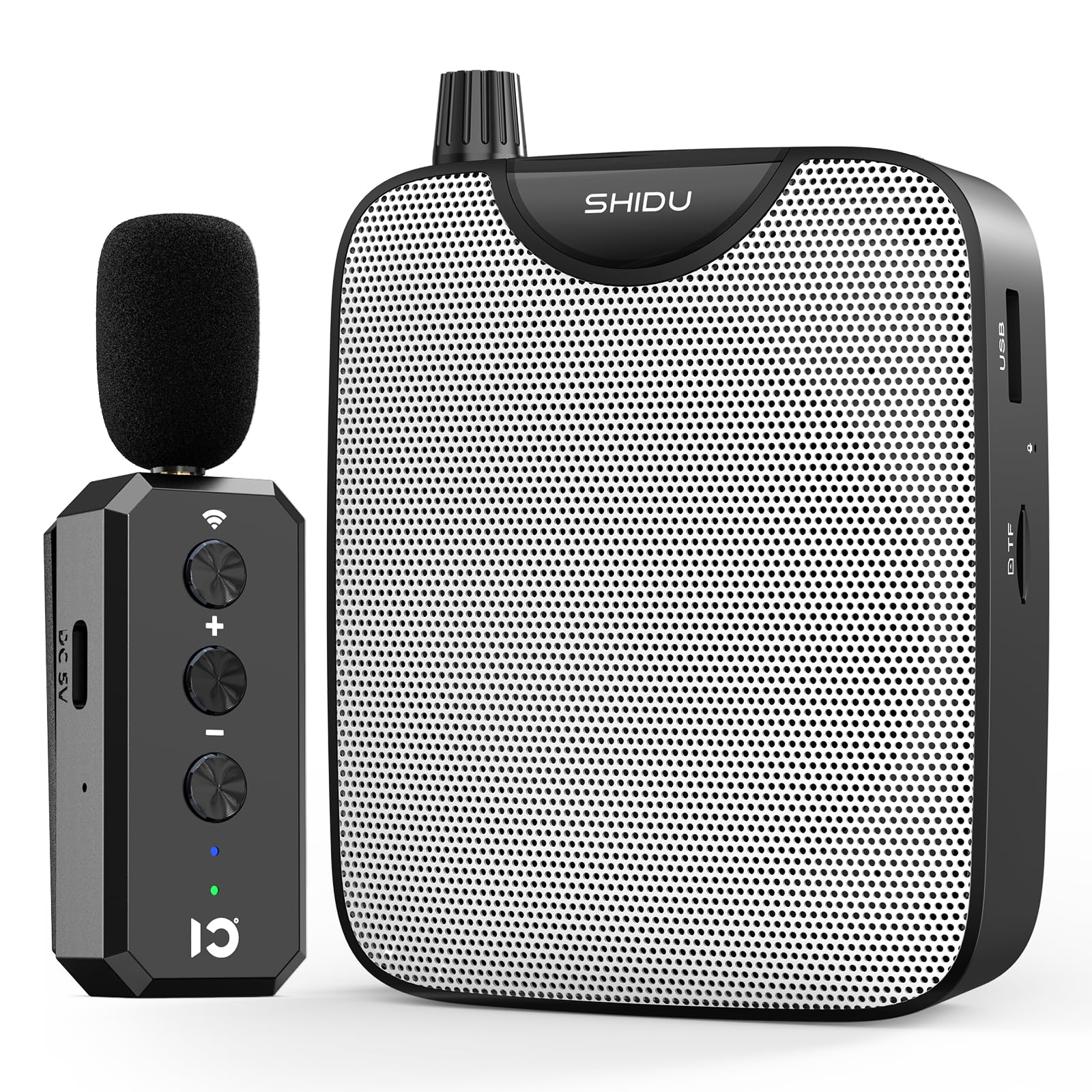 SHIDU 35W Voice Amplifier for Teachers Bluetooth Wireless Lavalier Mic | Portabl