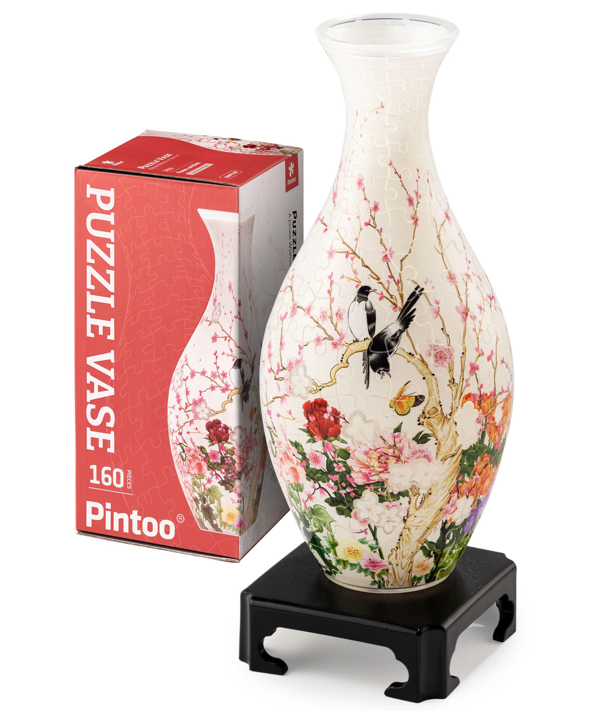Pintoo Unique 3D Puzzle Vase for Adults - 160 Curved Plastic Pieces [S1035] | Fl
