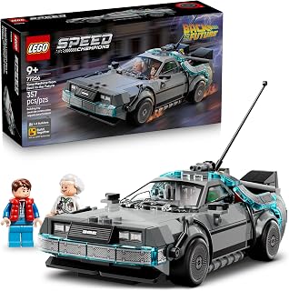 LEGO Speed Champions Time Machine from Back to the Future 77256 | Building Toys for Boys & Girls, Ages 9+, Pretend Play or Display, 2 Movie Minifigures, Desk Decor, 357 Pieces, Gift for Kids
