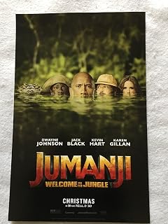 JUMANJI - 11"x17" D/S Original Promo Movie Poster 2017 Dwayne The Rock Johnson Kevin Hart Jack Black