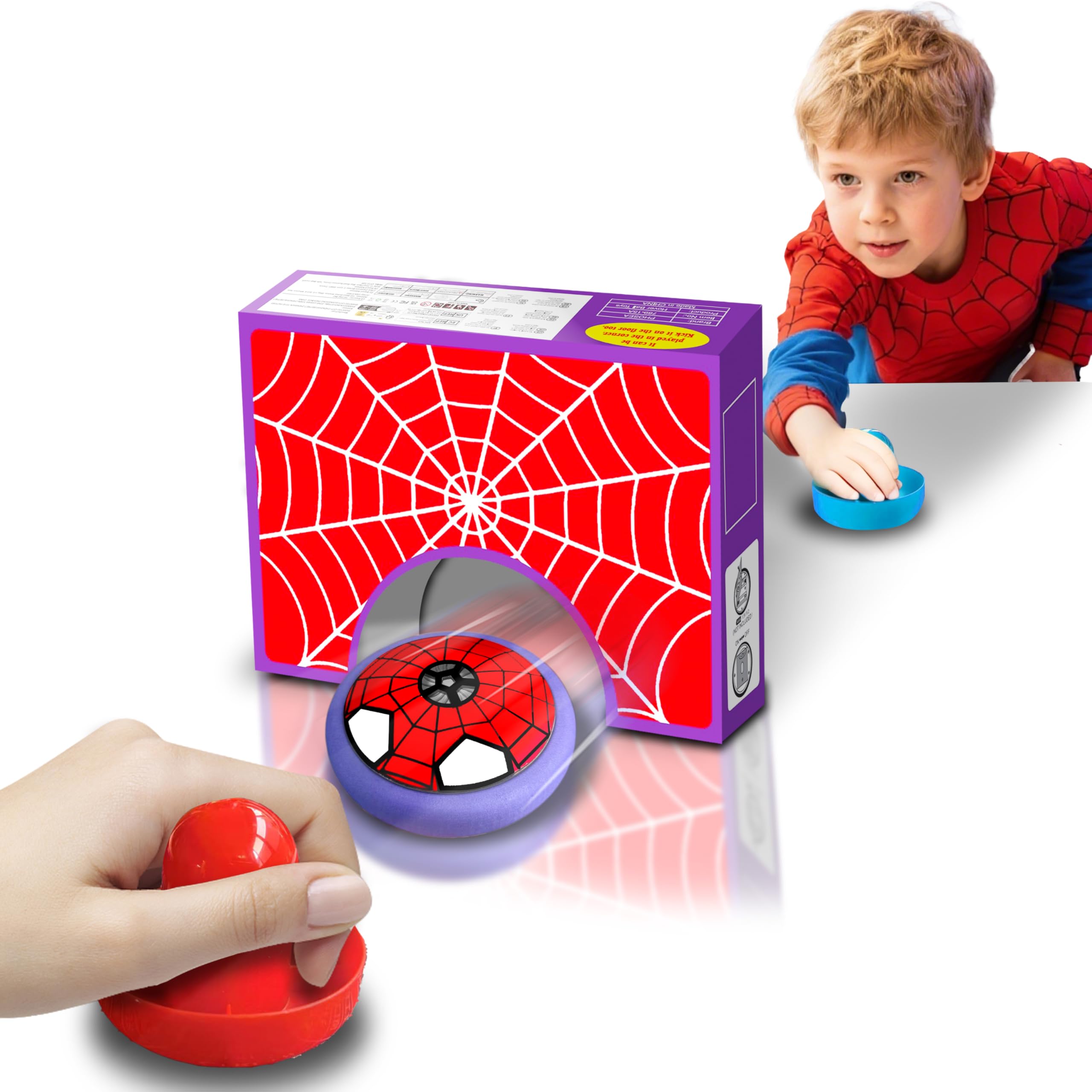 Kids Tabletop Air Hockey Games with 2 Pushers Paddles,Hover Soccer Strike Game T