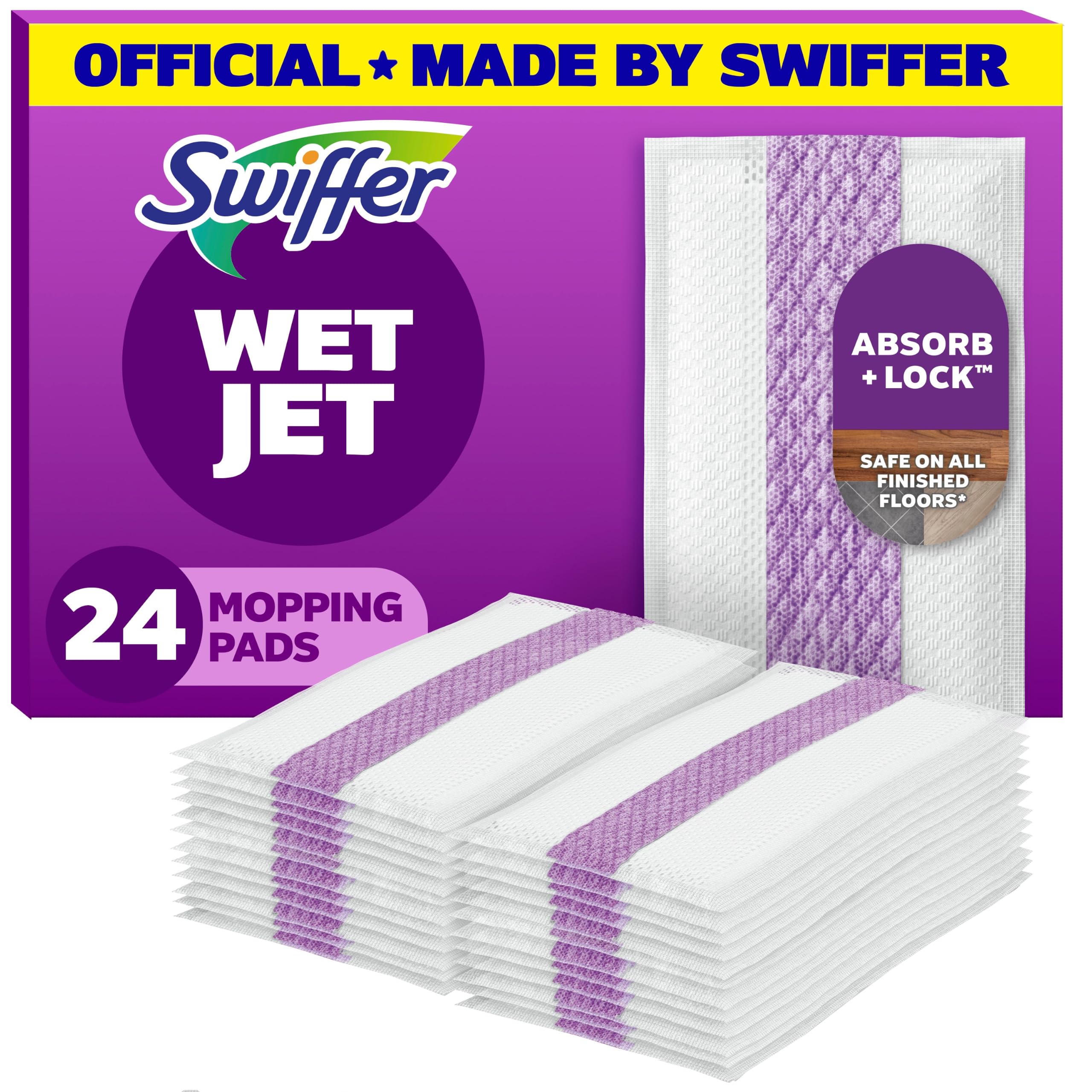 Swiffer WetJet Hardwood Floor Cleaner Spray Mop Pad Refill, Bathroom Cleaning Su