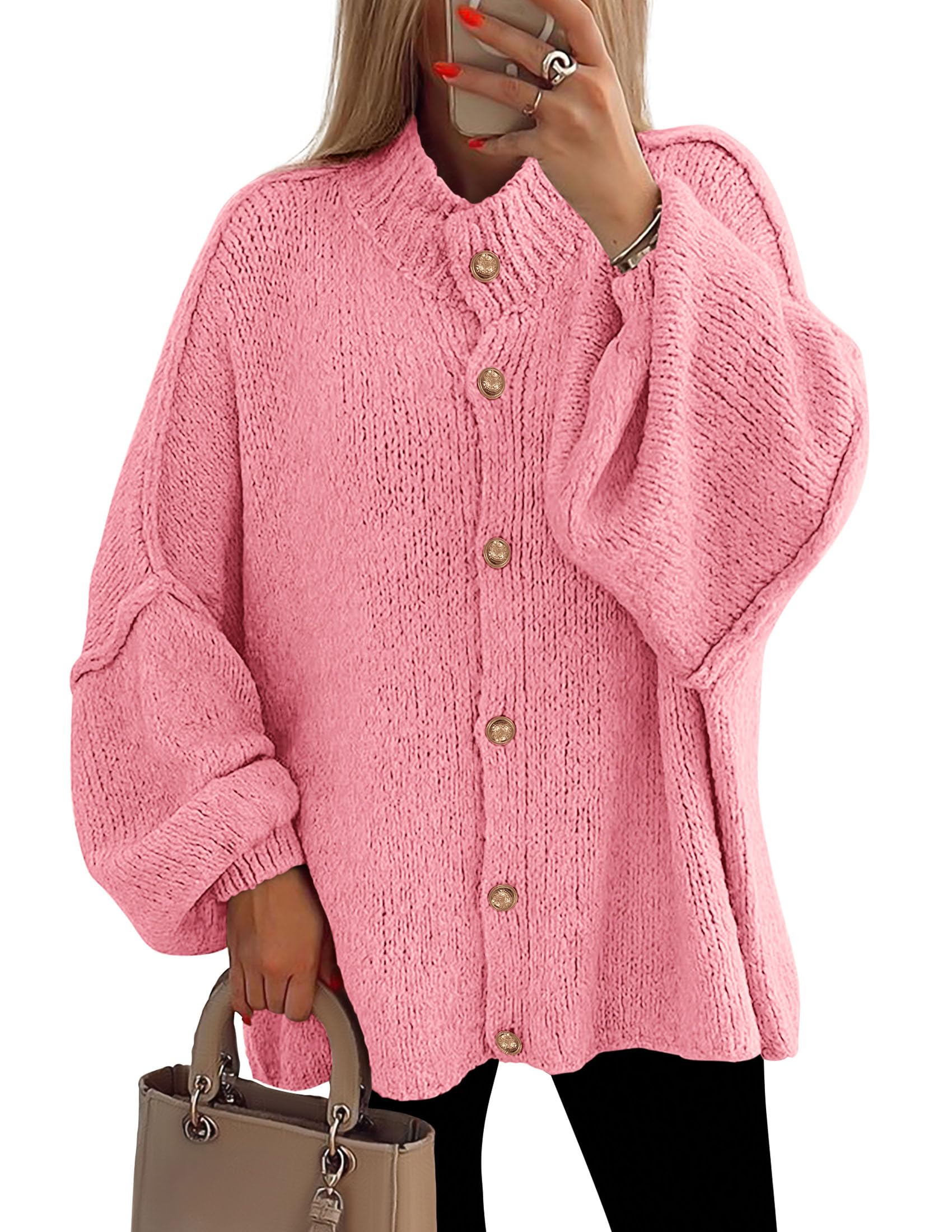 PRETTYGARDEN Women's Oversized Chunky Cardigan Sweaters