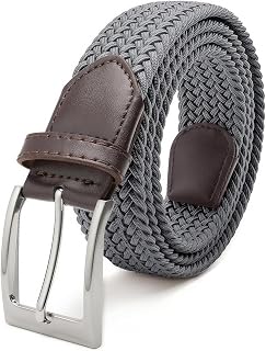 Fairwin Men's Elastic Belt Stretch Braided Belt 3.3 cm