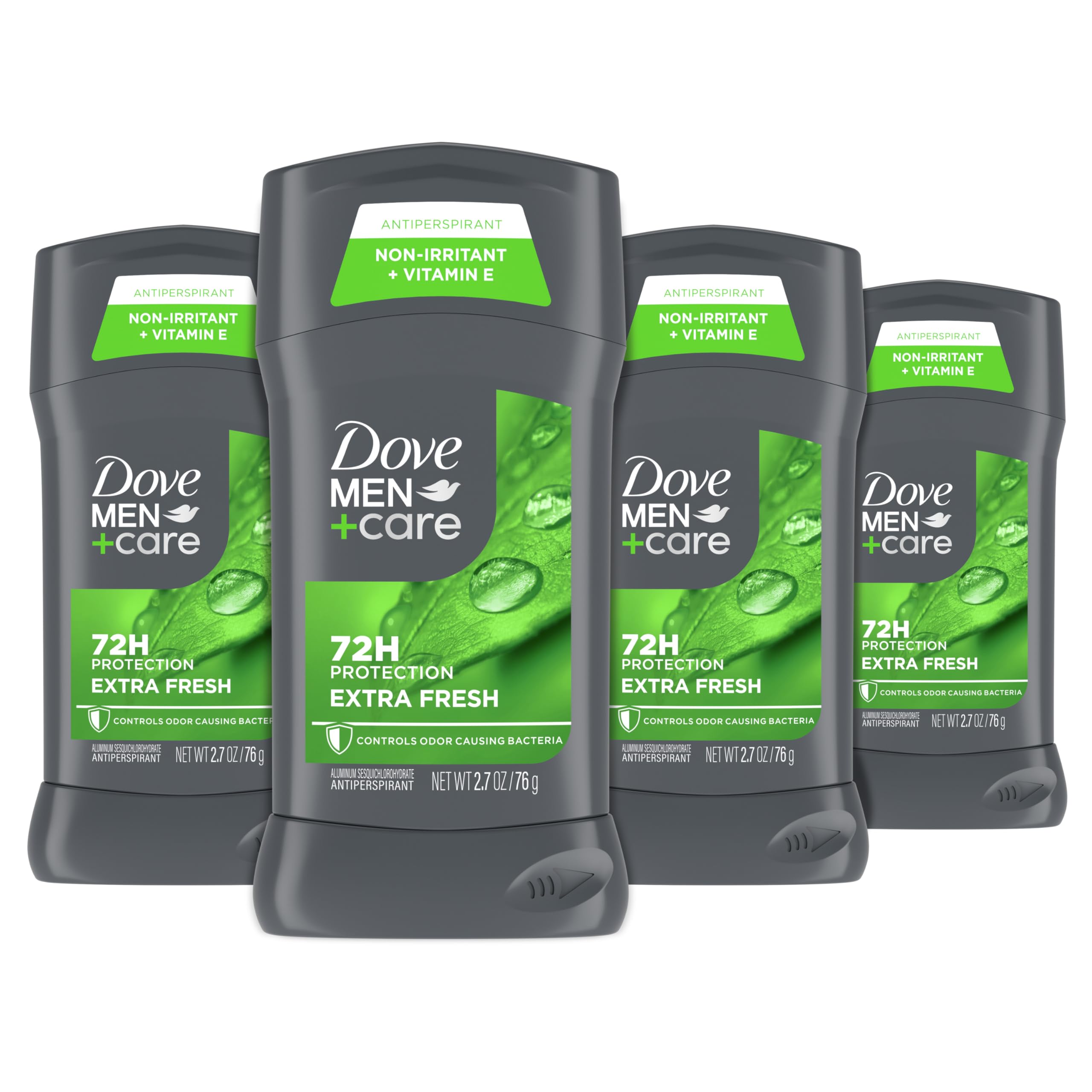 DOVE MEN + CARE Antiperspirant Deodorant Stick Extra Fresh, 4 Count, 2.7 oz | 72