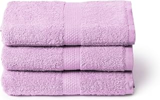 Caleffi Set of 3 Large Bath Towels 100% Cotton Soft and Absorbent Face and Daily Use