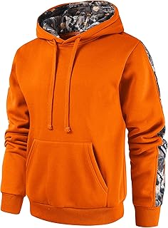 Leidowei Men's Camo Outfitter Fleece Hoodie Pullover Long Sleeve Casual Sweatshirt with Pocket
