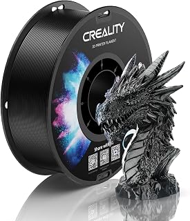 Creality PETG Filament 1.75mm, 3D Printer PETG Filament 1kg Spool, Dimensional Accuracy +/- 0.02mm(2.2lbs), Great Toughness & Low Shrinkage for Most FDM 3D Printer,Black